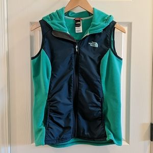 The North Face vest with hoodie